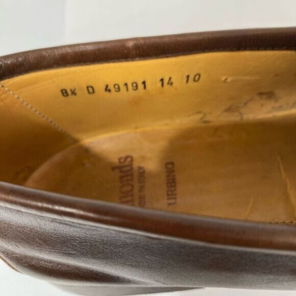 Allen Edmonds Urbino Moccasins Loafers Shoes Men SZ 8.1/2 Brown Calfskin Tassel main image 8